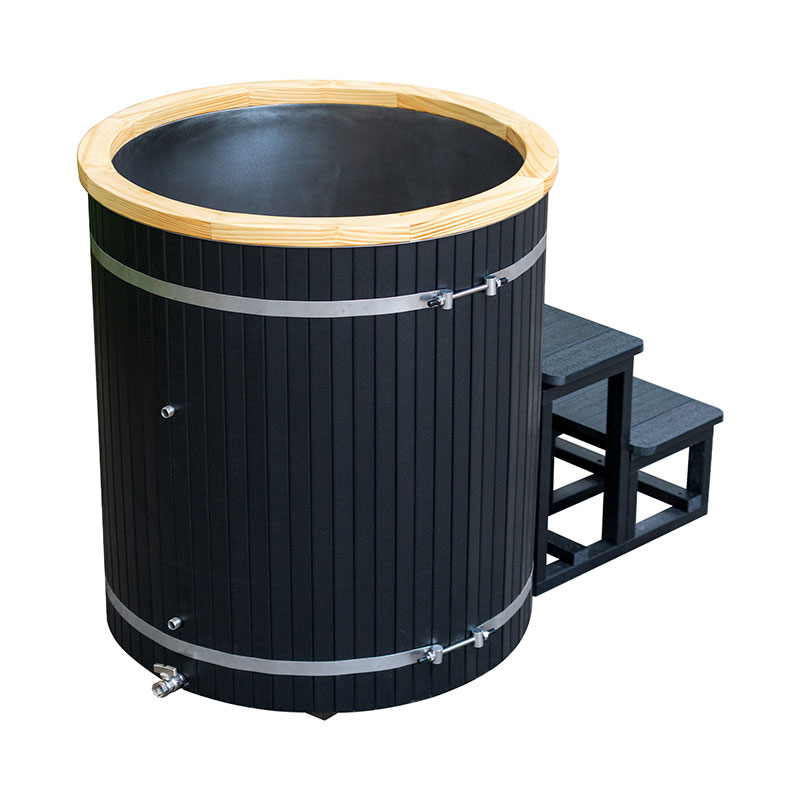 حوض استحمام ثلجي مركب مع بطانة من الفولاذ المقاوم للصدأ 304