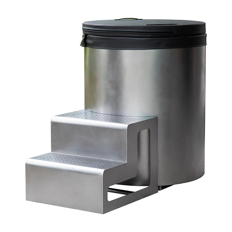 حوض غطس بارد مستدير من الفولاذ المقاوم للصدأ 304 بالكامل