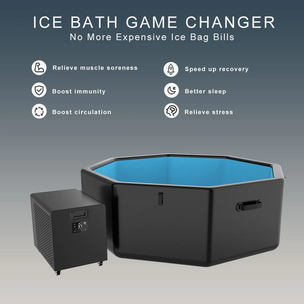 All On One Ice Bath Tub With Chiller For Cold Therapy