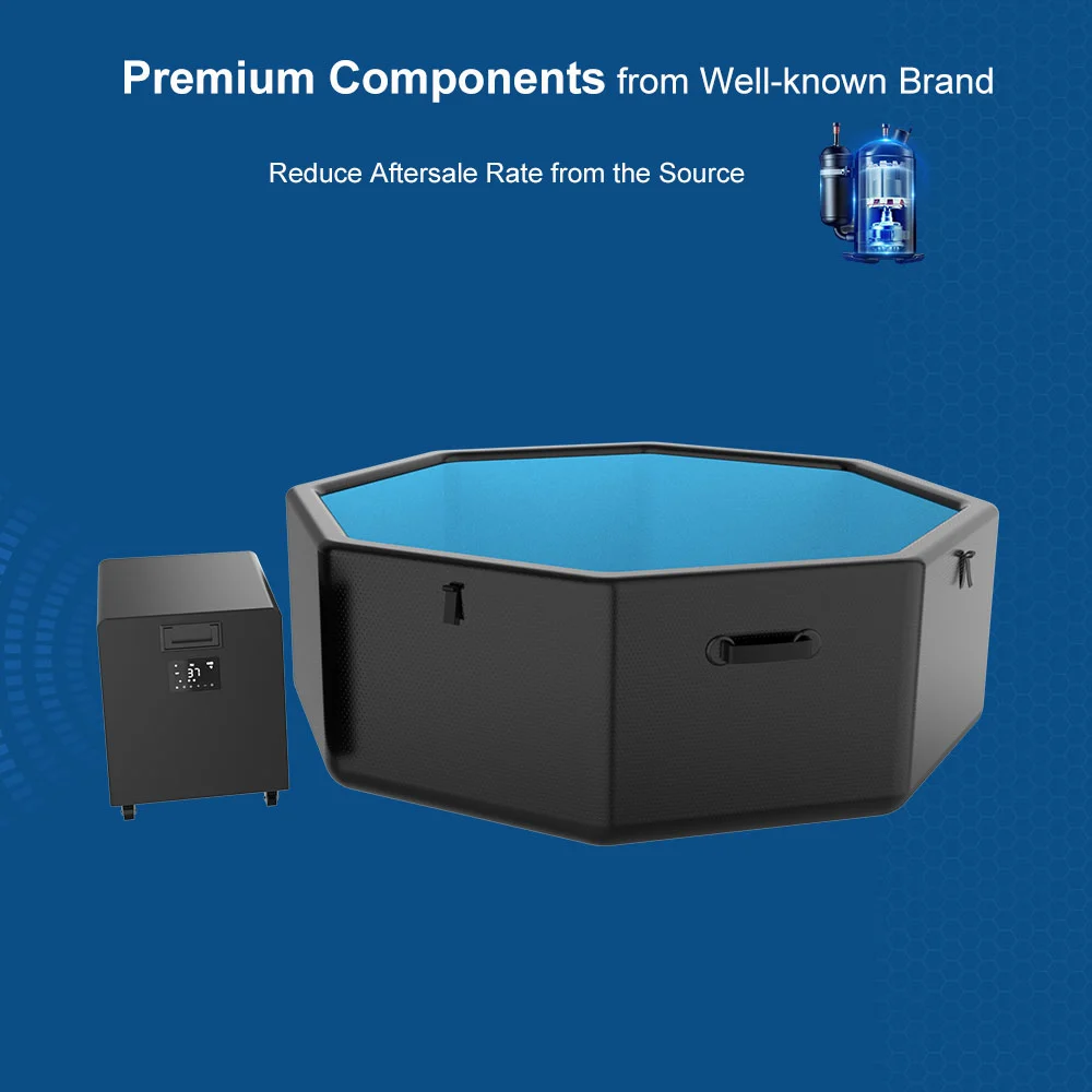 All On One Ice Bath Tub With Chiller For Cold Therapy